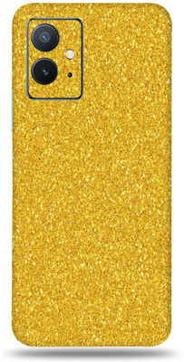 SkinoMania Iqoo Z6 5g Mobile Skin Mobile Skin(Golden Glitter)