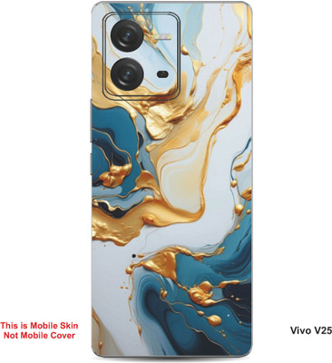 VYBE The Smart Choice Vivo V25 Abstract Embossed Mobile Skin(Geyser 4)