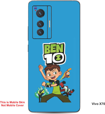 VYBE The Smart Choice Vivo X70 Ben 10 Embossed Mobile Skin(Curious Blue B10)