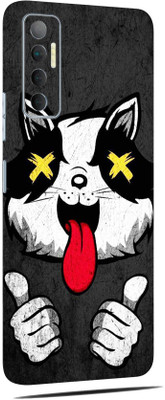 TJ CREATION TECNO CAMON 17P Mobile Skin(Ultra Super Crazy Cat Skin With High Matte Finish.)