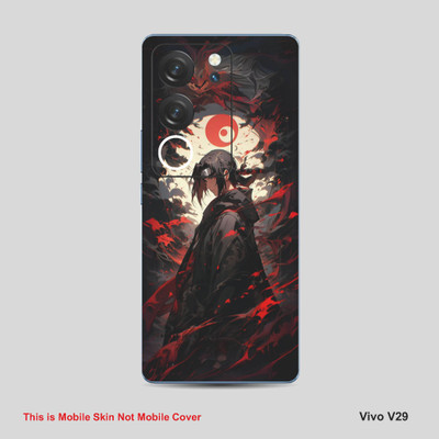 VYBE The Smart Choice Vivo 29 Naruto Mobile Skin Mobile Skin(Orangy Red 04)