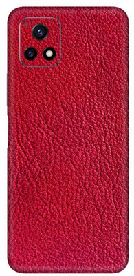 Vcare GadGets Leather Red vivo Y72 5G Mobile Skin(Leather Red)