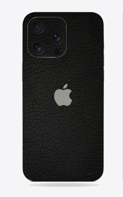 SkinoMania Apple i phone 15 pro Mobile Skin(Black-Leather Mobile Skin)
