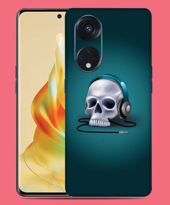 SkinoMania Oppo Reno 8T 5G Mobile Skin(Multicolor Skull-Music)