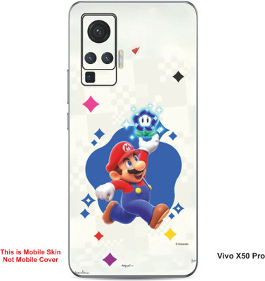 VYBE The Smart Choice Vivo X50 Pro Super Mario Embossed Mobile Skin(Mid Blue B8)
