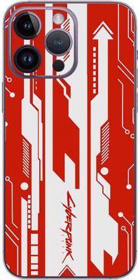 FCS iPhone 14 Pro Max Printed Back skin Mobile Skin(Cyber Punk Red Skin)