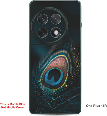 VYBE The Smart Choice One Plus 11R Peacock Embossed Mobile Skin(Nile Blue 33)