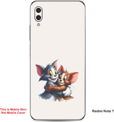 VYBE The Smart Choice Redmi Note 7 Tom & Jerry Embossed Mobile Skin(Soft Peach A1)