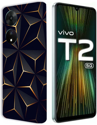 BugguSkin Vivo T2 5G Mobile Skin(Ultra Super Black Abstract Shape Skin With High Matte Finish.)