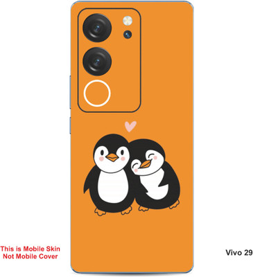 VYBE The Smart Choice Vivo V29 Penguin Embossed Mobile Skin(Fire Orange B6)