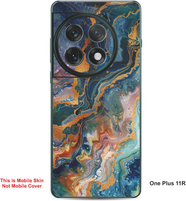VYBE The Smart Choice One Plus 11R Art Embossed Mobile Skin(Cadet Grey A12)