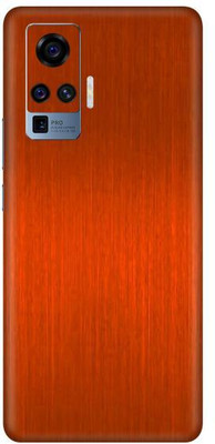 Vcare GadGets Vivo X50 Pro Mobile Skin(Orange Brushed)