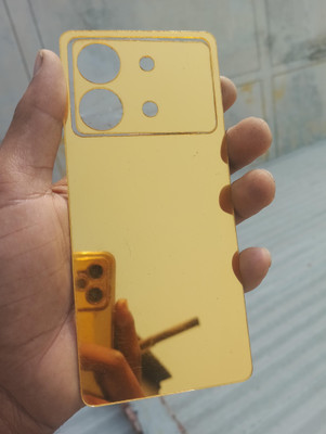 MOKPLZ POCO X6 NEO 5G GOLDEN MIRROR BACK PANNEL Mobile Skin(GOLDEN)