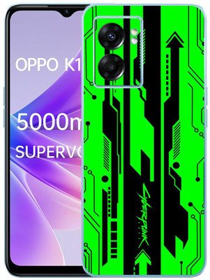 FCS OPPO K10 5G Printed Back skin Mobile Skin(Cyber Punk Green Skin)