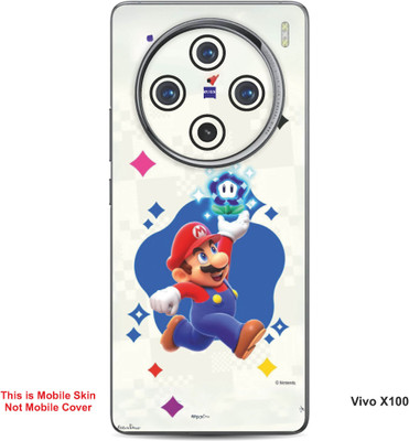VYBE The Smart Choice Vivo X100 Super Mario Embossed Mobile Skin(Mid Blue B17)