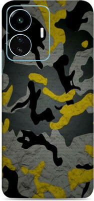 SkinoMania Vivo Iqoo Z6 Lite 5G Mobile Skin(Multicolor Camo Yellow)