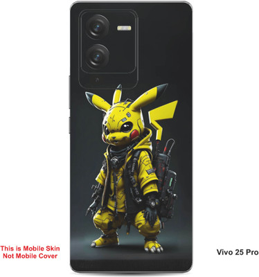VYBE The Smart Choice Vivo 25 Pro Pikachu Embossed Mobile Skin(Bird Yellow B1)