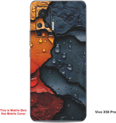 VYBE The Smart Choice Vivo X50 Pro Art Embossed Mobile Skin(Gunmetal 9)