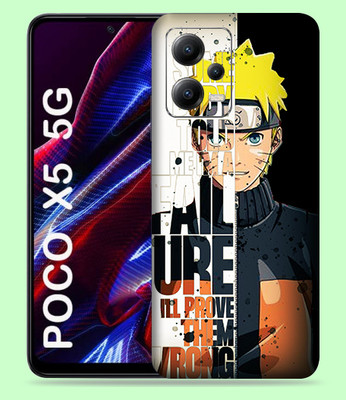 WeCre8 Skin's Xiaomi Poco X5 5G Mobile Skin(Naruto Anime Quotes Multicolor Mobile Skin)