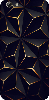 LAMHA VIVO Y69 Mobile Skin(Ultra Super Black Abstract Shape Skin With High Mattte Finish.)