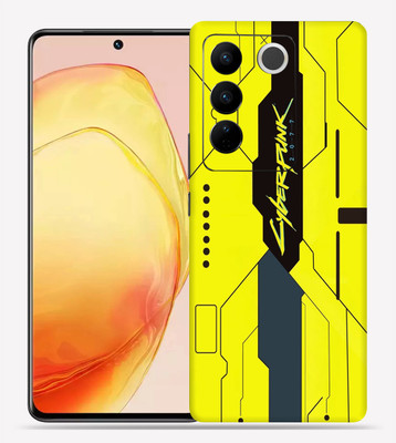 Skinex Vivo V27 pro 5g, Cyberpunk Yellow Mobile Skin(Multicolor Mobile Skin With camera protector (Back + Camera + Side))