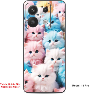 VYBE The Smart Choice Redmi 13 Pro Cat Embossed Mobile Skin(Faded Pink 8)