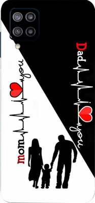 BUGGU Samsung Galaxy F12 Mobile Skin(Ultra Super Mom Love Dad Skin With High Matte Finish.)