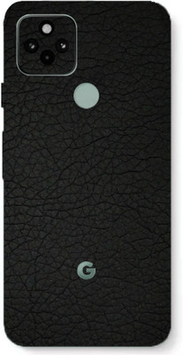 BUGGU Google Pixel 5 Mobile Skin(Ultra Super Black Leather Skin With High Matte Finish.)