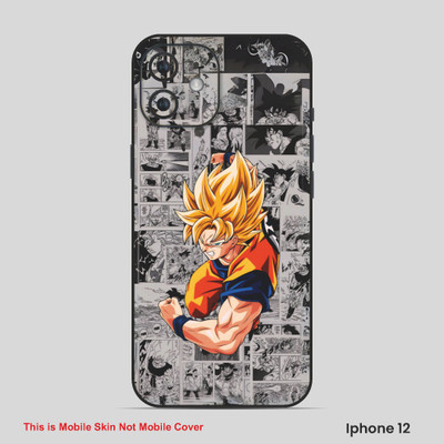 VYBE The Smart Choice iPhone 12 Goku Embossed Mobile Skin(Plum Purple 21)