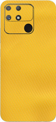 TJ CREATION Realme Narzo 50A Mobile Skin(Ultra Super Yellow Carbon Skin With High Matte Finish, Mobile Skin(Back+Side+Camera))