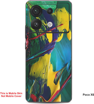 VYBE The Smart Choice Poco X6 Art Embossed Mobile Skin(Lightning Yellow 1)