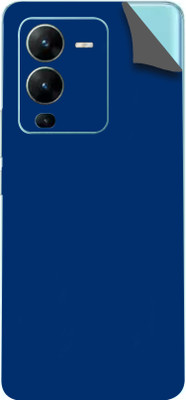 TJ CREATION Vivo V25 pro 5g Mobile Skin(Ultra Super Dark Blue Skin With High Matte Finish.)