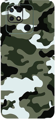 TJ CREATION Redmi 10C, Redmi 10c Mobile Skin(Ultra Super Camouflage Military Winter Skin With High Matte Finish.)