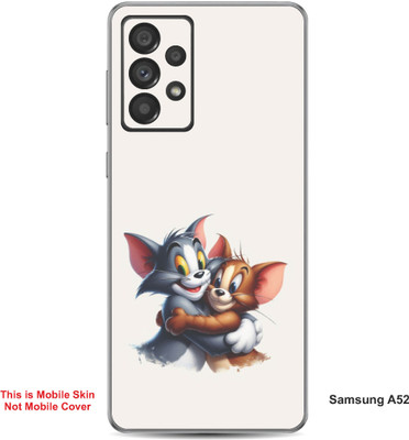 VYBE The Smart Choice Samsung A52 Tom & Jerry Embossed Mobile Skin(Soft Peach 2)