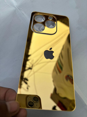 TWUAOP INFINIX HOT 40I ACRYLIC MIRROR BACK PANNEL MERO APPLE Mobile Skin(Gold)