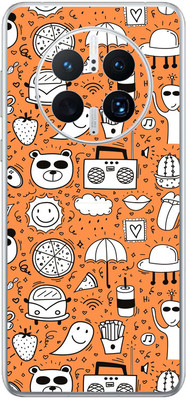 FCS Huawei Mate 50 Pro Printed Back skin Mobile Skin(Yellow Pattern)
