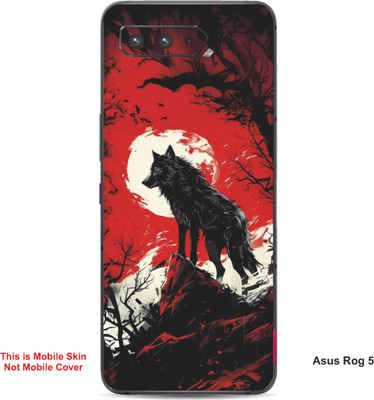 VYBE The Smart Choice Asus Rog 5 Wolf Embossed Mobile Skin(Persian Red 4)