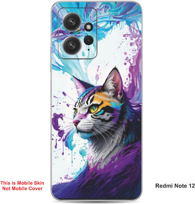 VYBE The Smart Choice Redmi Note 12 Cat Embossed Mobile Skin(Light Plum 21)