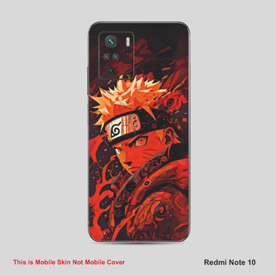 VYBE The Smart Choice Redmi Note 10 Naruto Mobile Skin Mobile Skin(Reddish Orange A29)