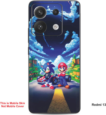 VYBE The Smart Choice Redmi 13 Sonic & Super Mario Embossed Mobile Skin(Blueberry A1)