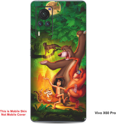 VYBE The Smart Choice Vivo X60 Pro Jungle Book Embossed Mobile Skin(Green Pea B19)