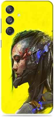 WeCre8 Skin's Samsung Galaxy M55 5G Premium Vinyl Mobile Skin (Multicolor) Mobile Skin(Cyberpunk Girl)