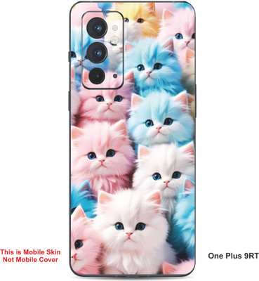 VYBE The Smart Choice One Plus 9RT Cat Embossed Mobile Skin(Faded Pink 28)