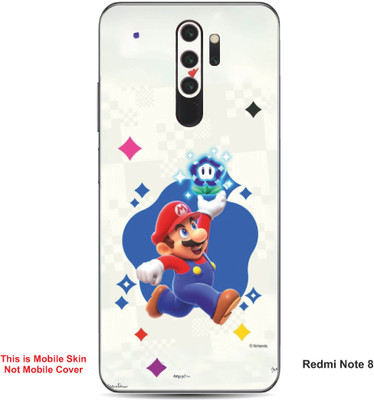 VYBE The Smart Choice Redmi Note 8 Super Mario Embossed Mobile Skin(Mid Blue A1)