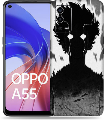 SkinoMania Oppo-A55 Mobile Skin(B&W Thunder Boy)