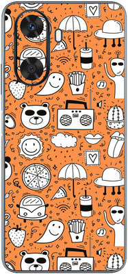 FCS Huawei Enjoy 60 Printed Back skin Mobile Skin(Yellow Pattern)