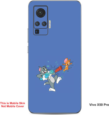 VYBE The Smart Choice Vivo X50 Pro Tom & Jerry Embossed Mobile Skin(Glaucous B8)