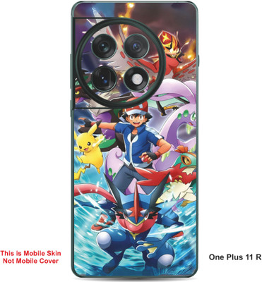 VYBE The Smart Choice One Plus 11R Pokemon Embossed Mobile Skin(MultiColour 27)