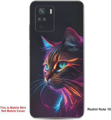 VYBE The Smart Choice Redmi Note 10 Cat Embossed Mobile Skin(Glacial Blue Ice 19)