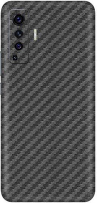 Vcare GadGets Vivo X50 Mobile Skin(Fiber Carbon Gun Metal)
